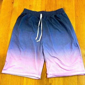 Pixie Lady Ombré Shorts elastic waist w/pockets - Size Large